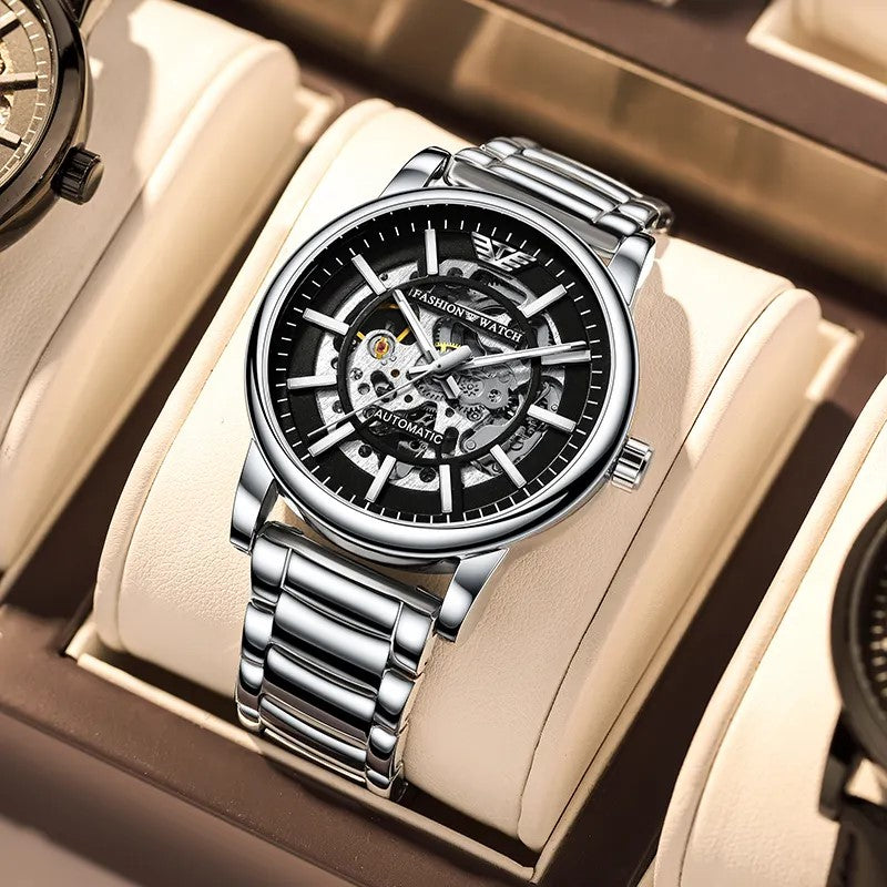 Trsoye 8368 Automatic Stainless Steel Watch for Men - Silver