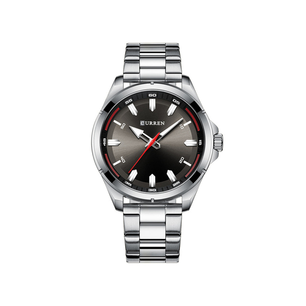 CURREN 8320 Business Series Stainless Steel Watch for Men - Silver & Black