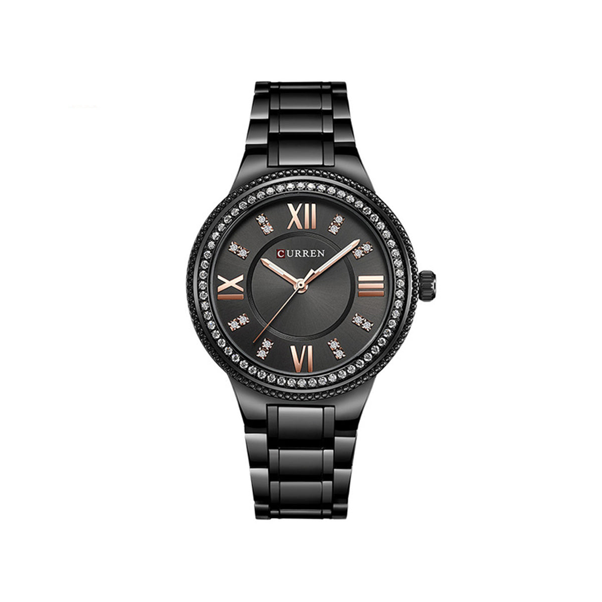 CURREN C9004L Stainless Steel Watch for Women – Black