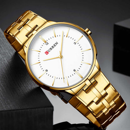 CURREN 8321 Quartz Watch for Men - Gold