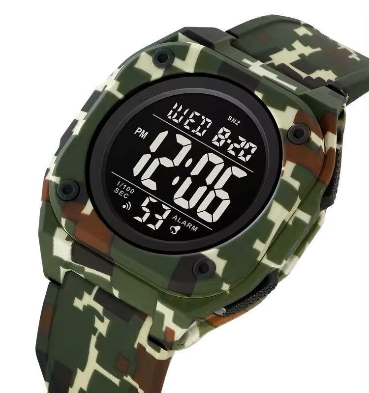 SKMEI 2160 Luminous waterproof multi-functional wrist-watches for Men’s- Green Camo