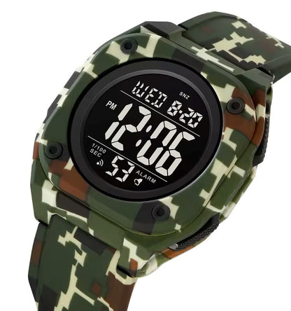 SKMEI 2160 Luminous waterproof multi-functional wrist-watches for Men’s- Green Camo