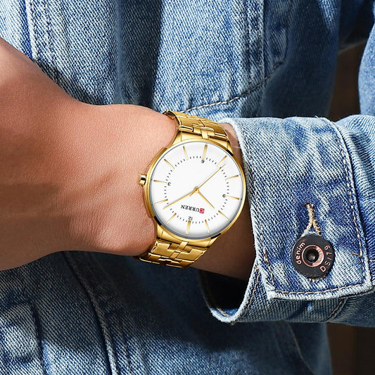 CURREN 8321 Quartz Watch for Men - Gold
