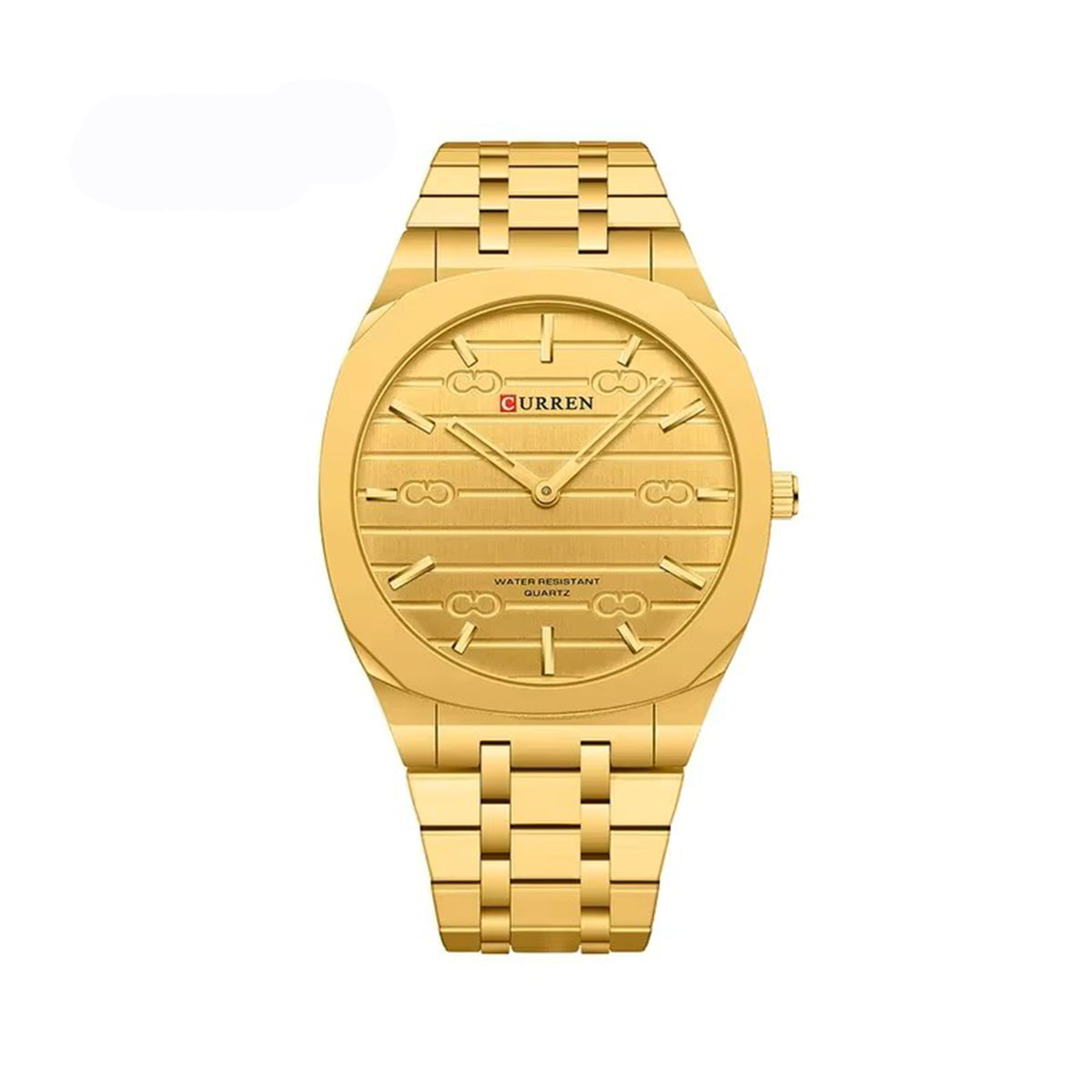CURREN 8444 Ultra Thin Stainless Steel Watch For Men-Gold