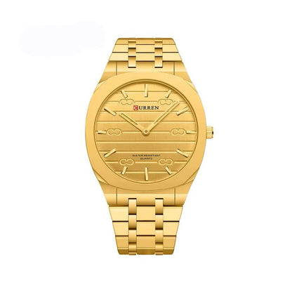 CURREN 8444 Ultra Thin Stainless Steel Watch For Men-Gold