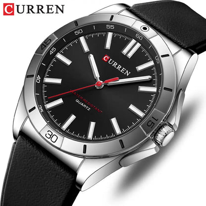 CURREN 8449 New Minimalist Quartz Silicone Band Men's Watch