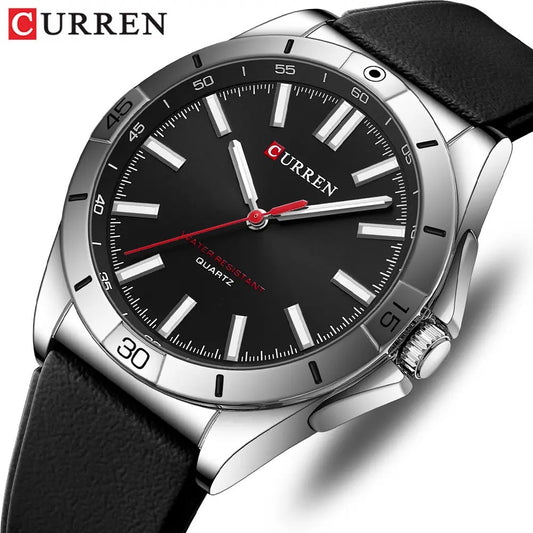 CURREN 8449 New Minimalist Quartz Silicone Band Men's Watch