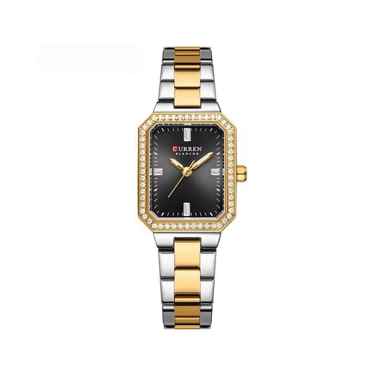 CURREN 9102 Casual Quartz Stainless Steel Ladies Watch-Black