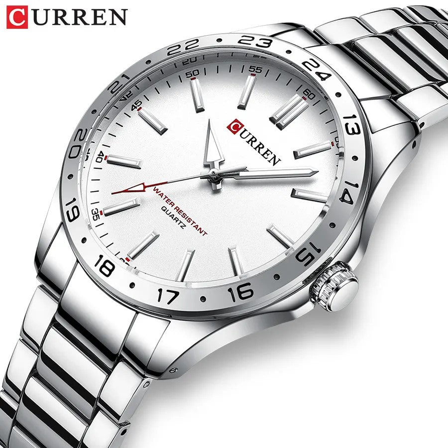 CURREN 8452 Luxury Brand Watch for Men - Silver