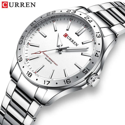 CURREN 8452 Luxury Brand Watch for Men - Silver