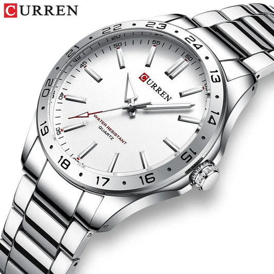 CURREN 8452 Luxury Brand Watch for Men - Silver