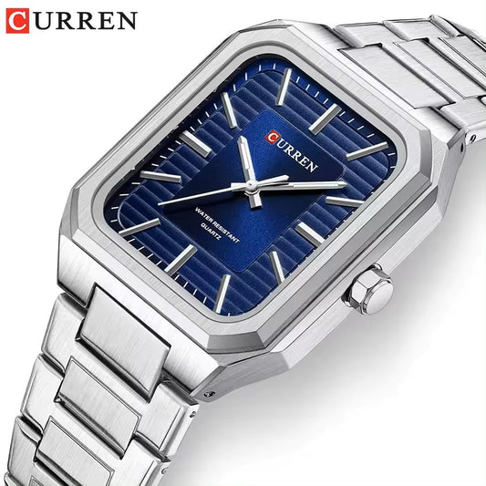 CURREN 8457 Luxury Brand Watch for Men - Silver & Blue