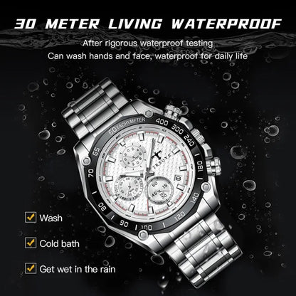 Trsoye 6617 Quartz Watch for Men - Silver