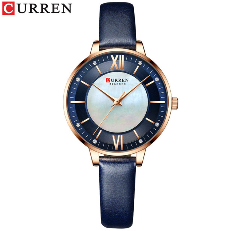 CURREN 9080 Belt Quartz Wristwatch for Women - Blue