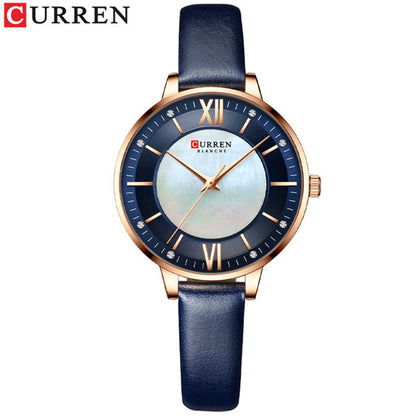 CURREN 9080 Belt Quartz Wristwatch for Women - Blue