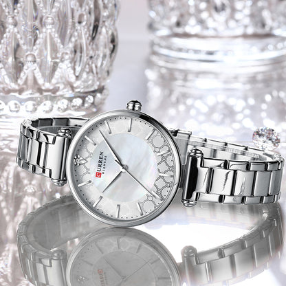 Curren 9072L Montre Femme Women's Bracelet Watch - Silver