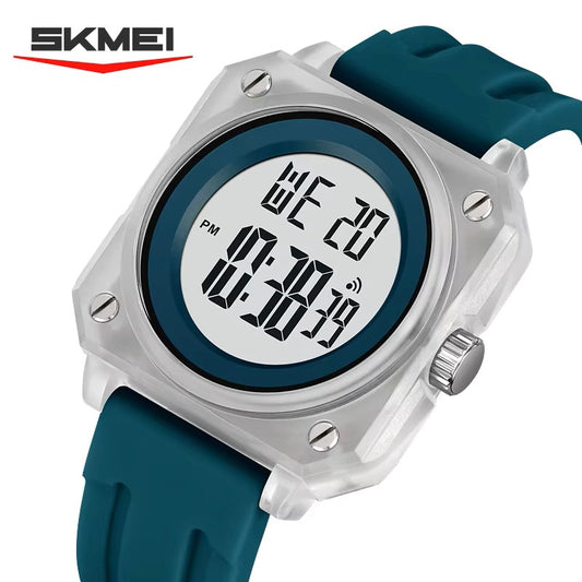 SKMEI 2488 Multifunctional Digital LED Display waterproof Sports Men watch- Blue