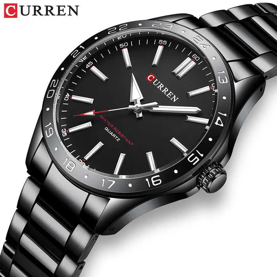 CURREN 8452 Luxury Brand Watch for Men - Black