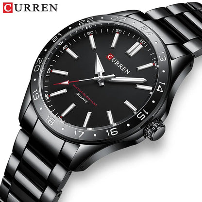 CURREN 8452 Luxury Brand Watch for Men - Black