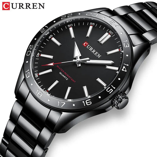 CURREN 8452 Luxury Brand Watch for Men - Black