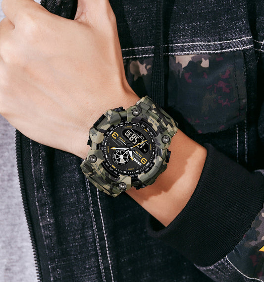 SKMEI 1818 Functional Dual Time Watch For Men’s – Army
