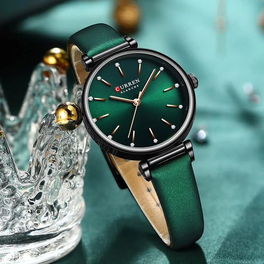 Curren 9081 Belt Wristwatches for Women - Green