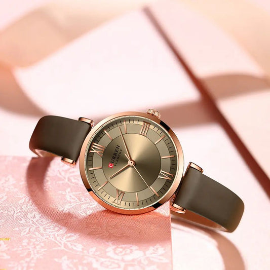CURREN 9079 Belt Watches for Women – Olive