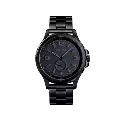 SKMEI 1513 Stainless Steel Analog Quartz Men’s Watch- Black