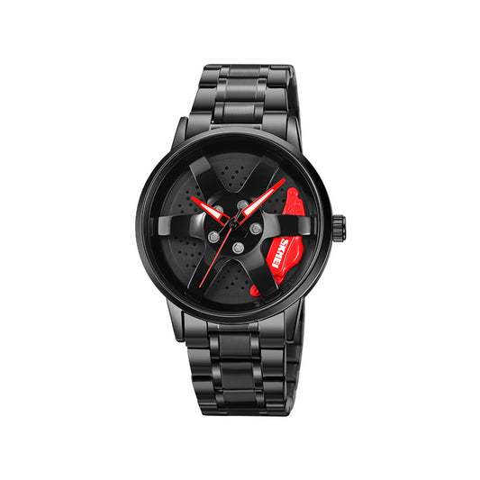SKMEI 1787 Wheels Rolling Creative Quartz Watch for Men - Black & Red