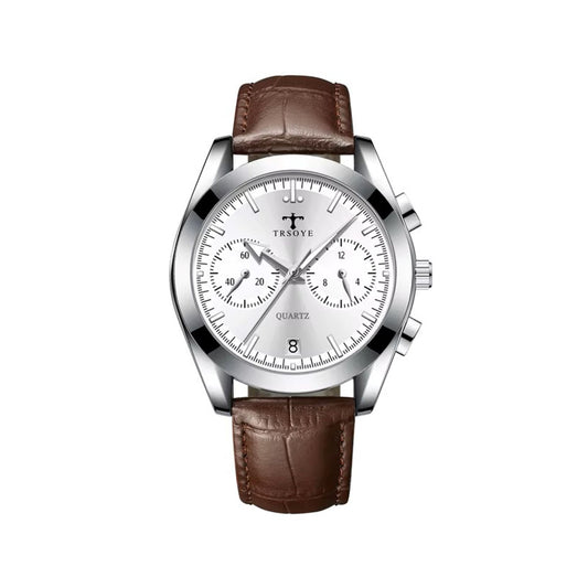 Trsoye 6609 Belt Watch for Men - Chocolate & White