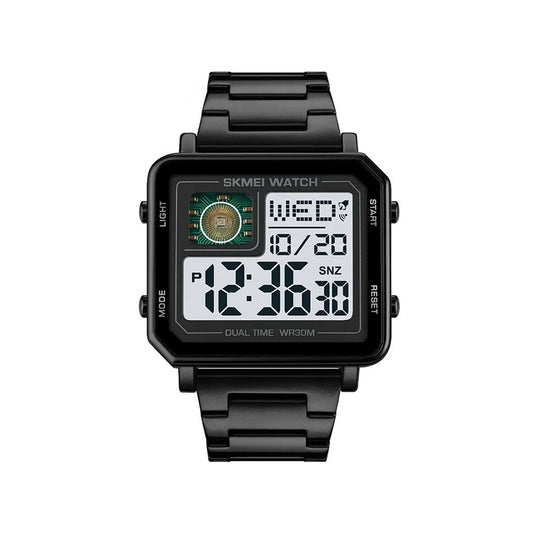 SKMEI 2033 LED Luminous Square Watch For Men - Black
