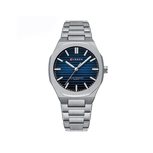 CURREN 8456 Luxury Brand Watch for Men - Silver & Blue