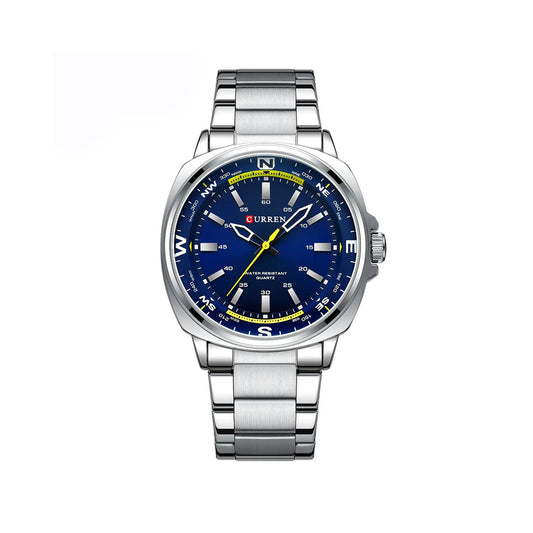 CURREN 8455 Luxury Brand Watch for Men - Silver & Blue