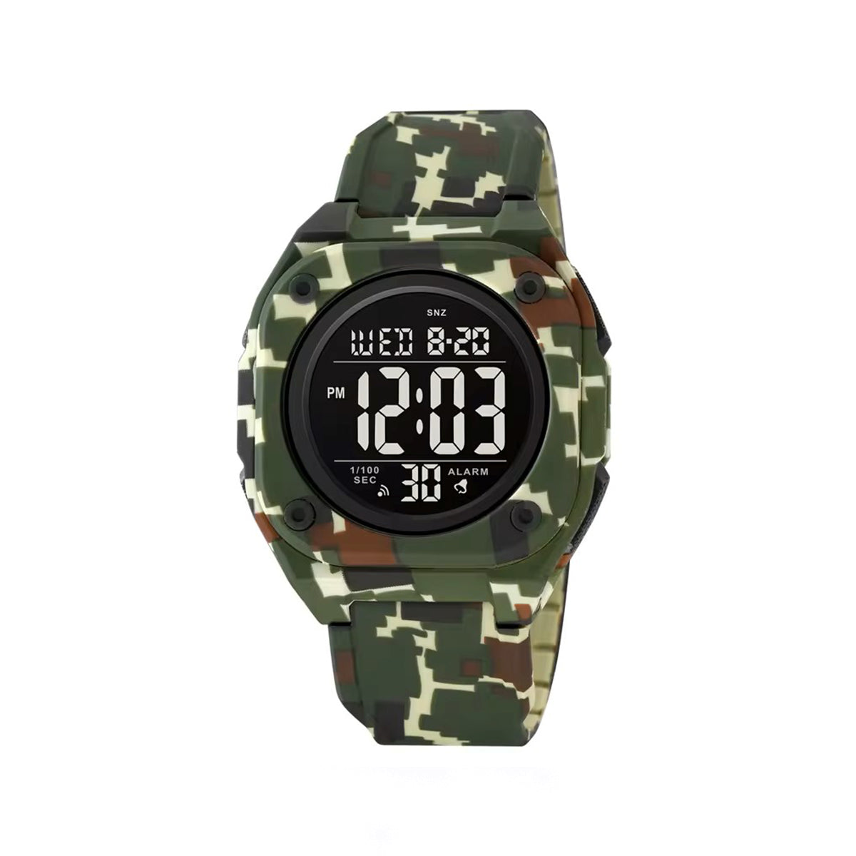 SKMEI 2160 Luminous waterproof multi-functional wrist-watches for Men’s- Green Camo