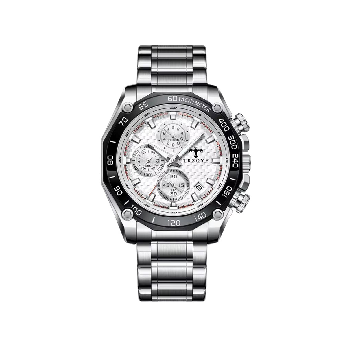 Trsoye 6617 Quartz Watch for Men - Silver