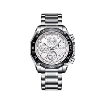 Trsoye 6617 Quartz Watch for Men - Silver