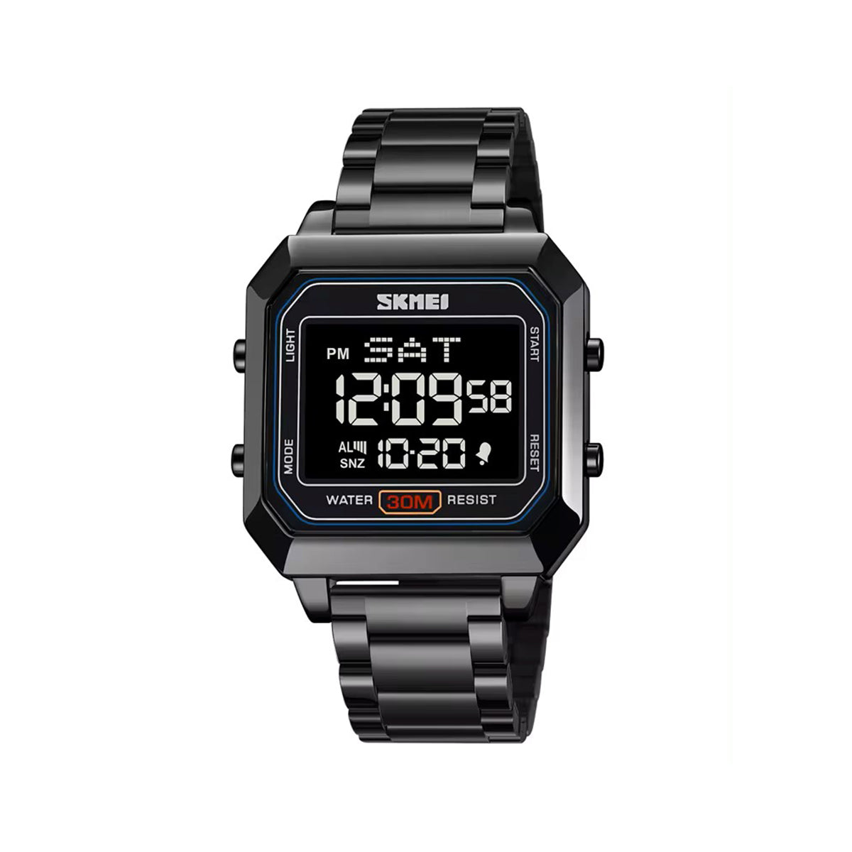 SKMEI 2149 Electronic Square Steel Watch for Men - Black