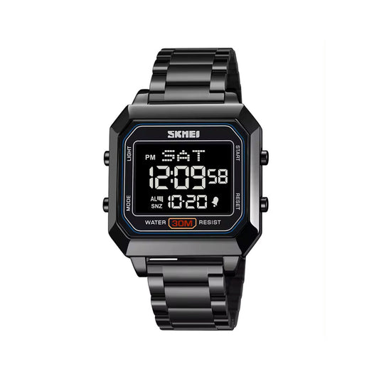SKMEI 2149 Electronic Square Steel Watch for Men - Black