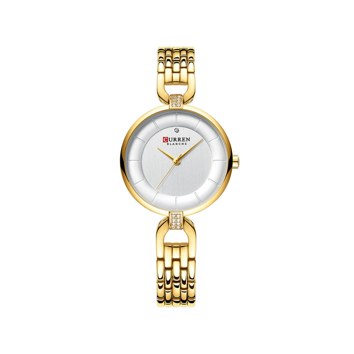 Curren 9052 Quartz Stainless Steel Watch for Women – Gold & White
