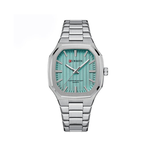 CURREN 8458 Luxury Brand Watch for Men - Silver & Sky