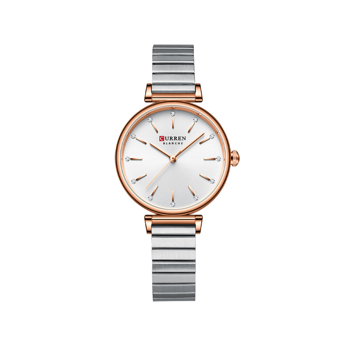 Curren 9081 Quartz Wristwatches for Women - Silver & White
