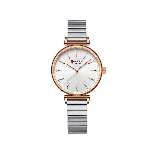 Curren 9081 Quartz Wristwatches for Women - Silver & White