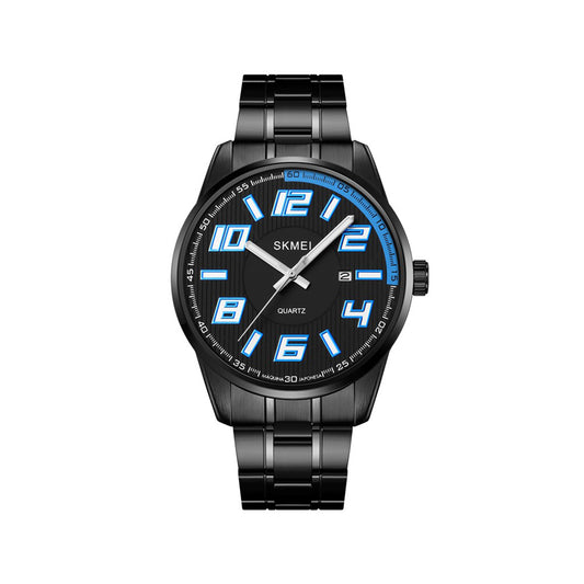 SKMEI 2088 Quartz Chain Watch For Men - Black & Blue