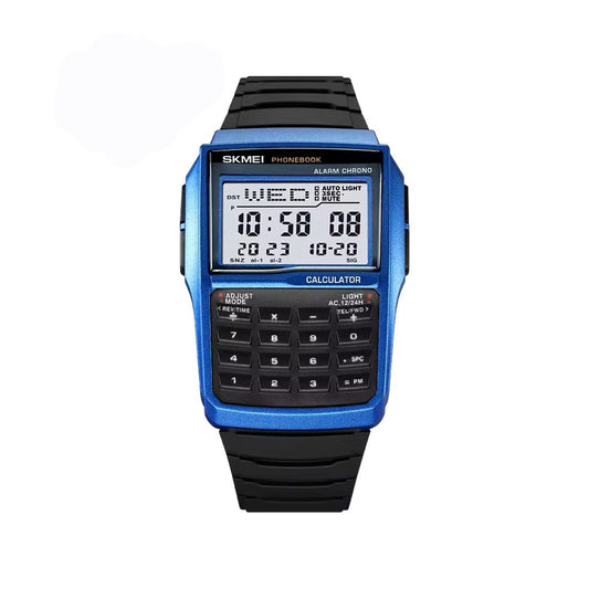 SKMEI 2255 Calculator Style Digital Watch For Men-Black Blue