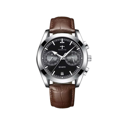 Trsoye 6609 Belt Watch for Men - Chocolate & Black