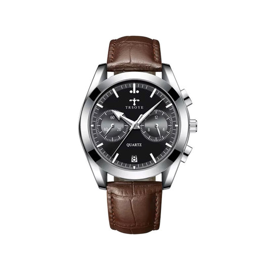 Trsoye 6609 Belt Watch for Men - Chocolate & Black