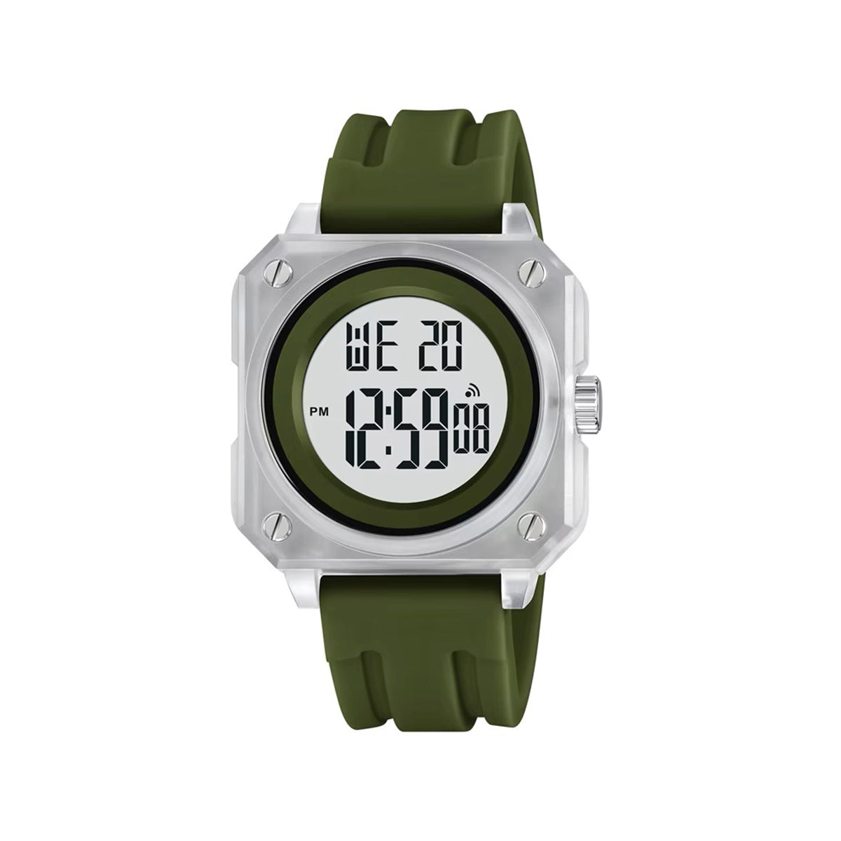 SKMEI 2488 Multifunctional Digital LED Display waterproof Sports Men watch- Green