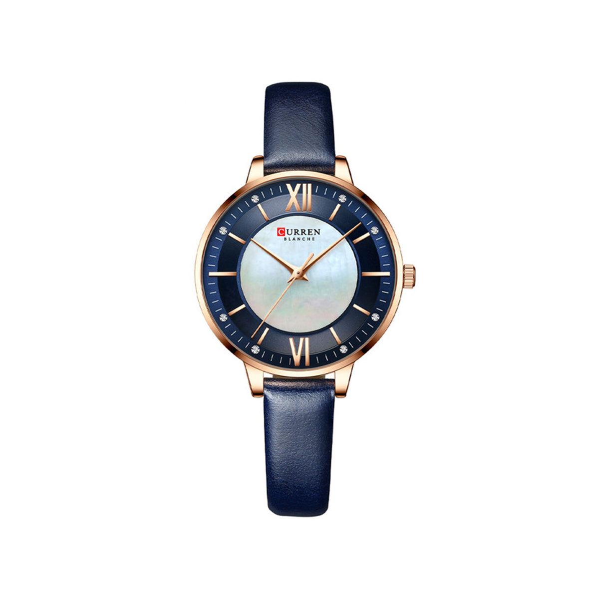 CURREN 9080 Belt Quartz Wristwatch for Women - Blue