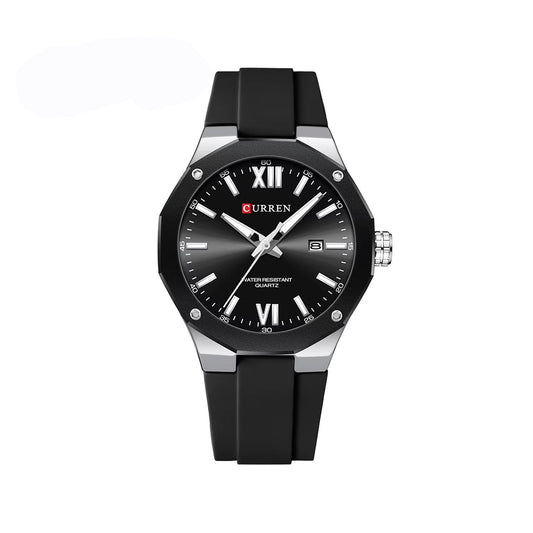 Curren 8465 Casual Quartz Durable Silicone strap Hollow design luminous men’s watch