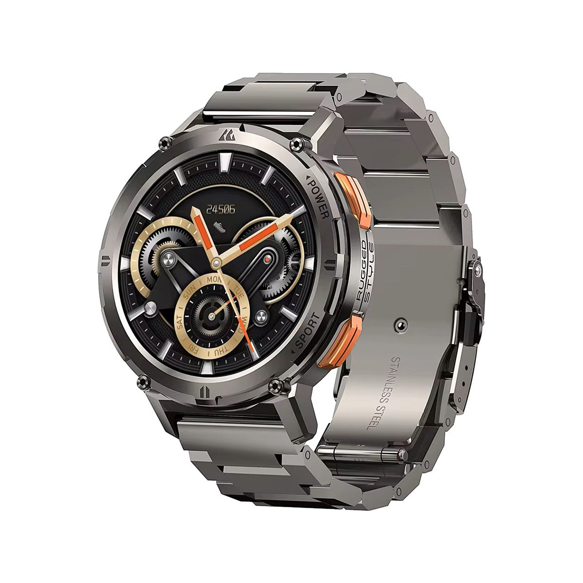 KOSPET TANK T2 Special Edition Calling Smartwatch with silicone strap– Silver